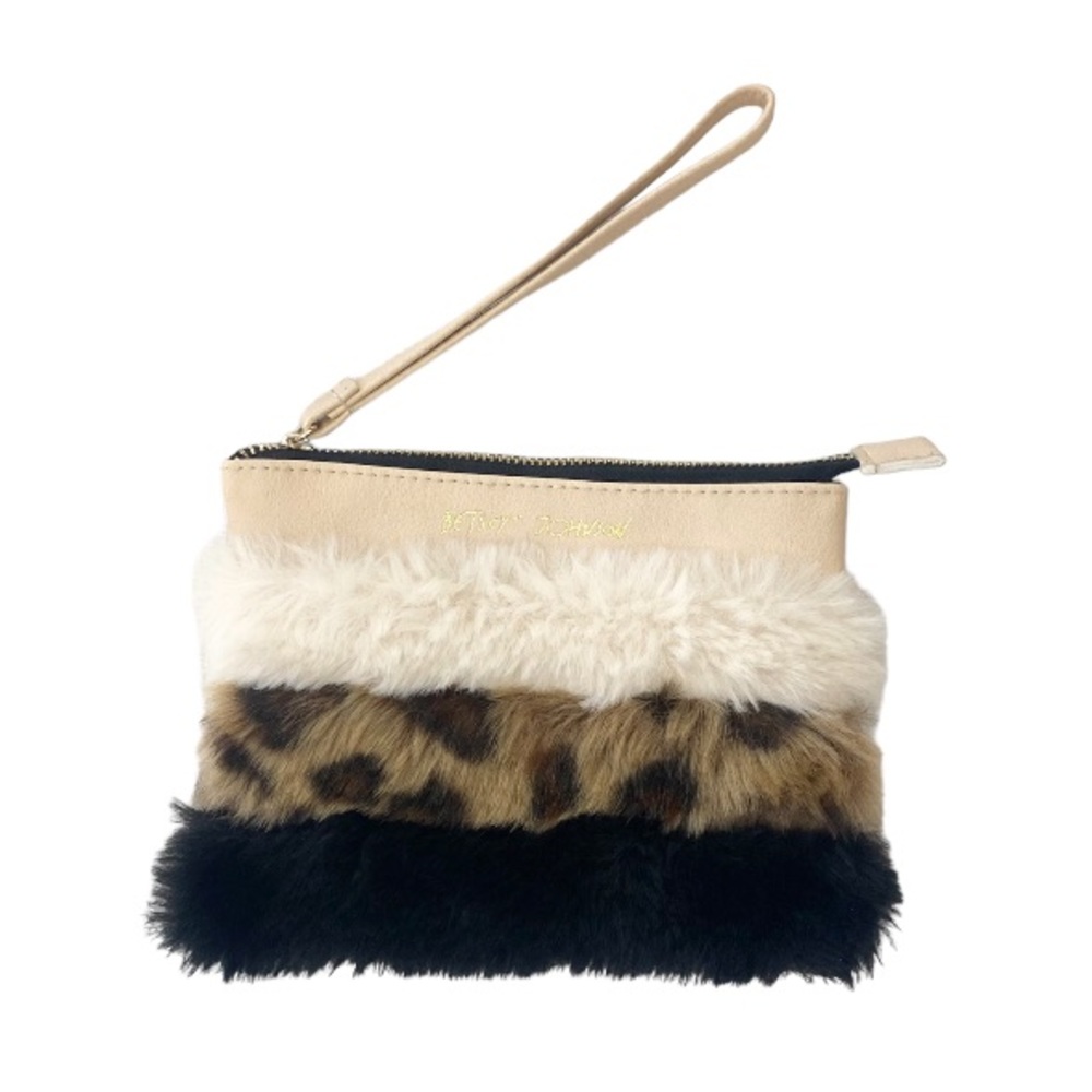 Betsy Johnson Novelty Faux Fur Wristlet